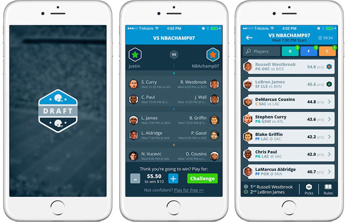 Мобильное приложение Draft отличает простота, как в игровом процессе, так и в интерфейсе. Поиск противника в фэнтези спорте не займет много времени.